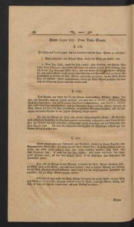 Beym Caput VII. Vom Vieh-Steuer,