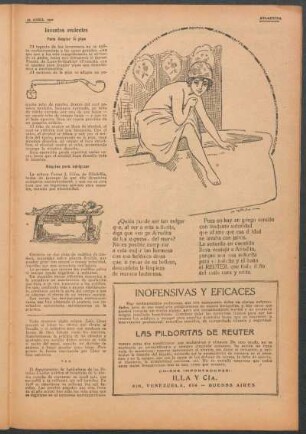 Inventos recientes : Para limpiar la pipa [y] Máquina para adelgazar