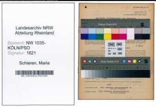 Entnazifizierung Maria Schieren , geb. 19.02.1901 (Sekretaerin)