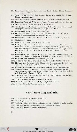 Versilberte Gegenstände (Nr. 551-567)