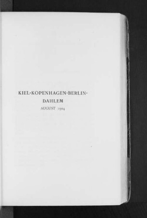 Kiel-Kopenhagen-Berlin-Dahlem August 1904