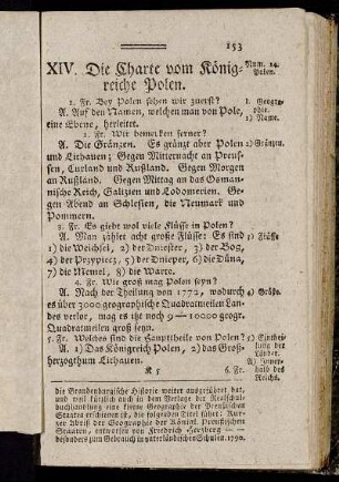 XIV. Die Charte vom Königreiche Polen.