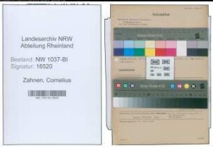 Entnazifizierung Cornelius Zahnen , geb. 21.12.1889 (Studienrat)