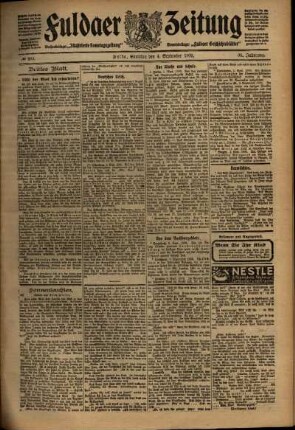 Dritte Ausgabe vom Samstag, den 04. September 1909.