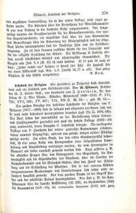 279-280 [Rezension] Wilmers, Wilhelm, Lehrbuch der Religion, 7. Aufl.
