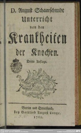 Unterricht von den Krankheiten der Knochen