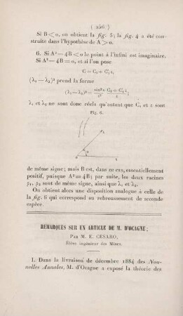 Remarques sur un article de M. D'Ocagne.