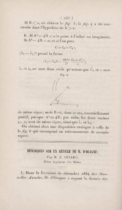 Remarques sur un article de M. D'Ocagne.
