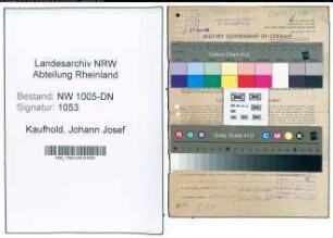 Entnazifizierung Johann Josef Kaufhold , geb. 25.09.1892 (Dachdecker)