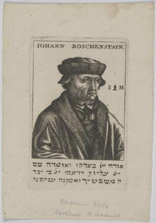 Bildnis des Johann Boschenstain