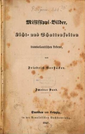 Mississippi-Bilder : Licht- und Schattenseiten transatlantischen Lebens, 2