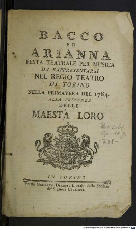 Bacco ed Arianna