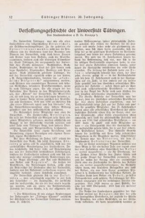 12-18 Verfassungsgeschichte der Universität Tübingen