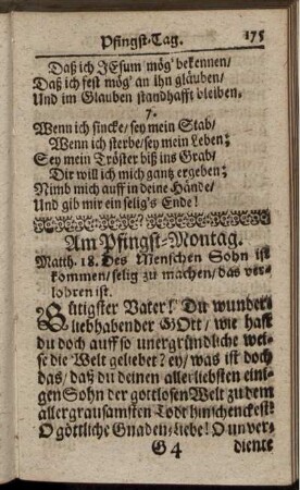 Am Pfingst-Montag