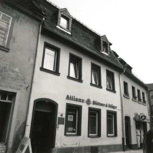 Oederan, Kleine Kirchgasse 7. Wohnhaus mit Niederlassung (M. 18. Jh.). Straßenansicht