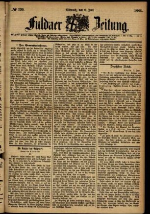 Ausgabe vom Mittwoch, den 09. Juni 1886.