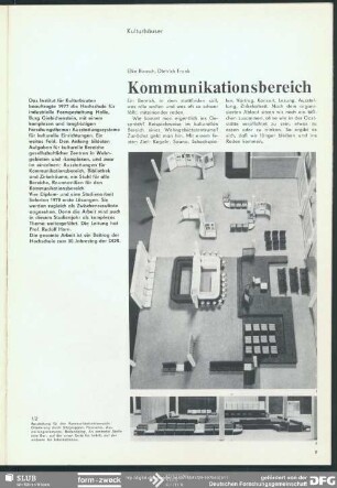 Kommunikationsbereich : Kulturhäuser