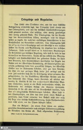 Ortsgesetze und Regulative