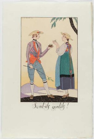 "Sont-ils gentils!", aus dem Mode-Almanach "Falbalas et Fanfreluches 1924"