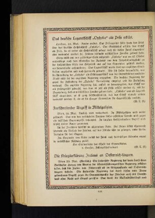 Das deutsche Lazarettschiff "Ophelia" als Prise erklärt.