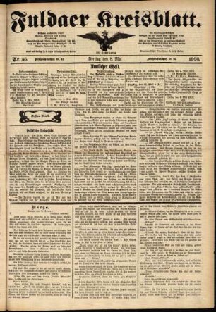 Erste Ausgabe vom Freitag, den 08. Mai 1903.