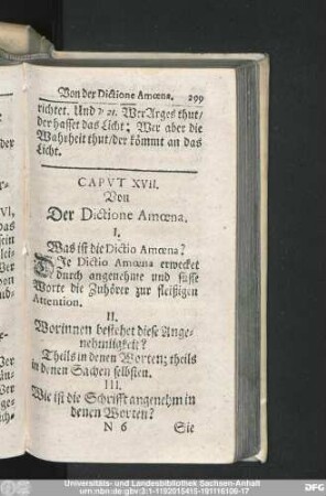 Caput XVII. Von Der Dictione Amoena.