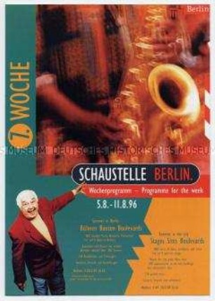 Veranstaltungsprogramm zur "Schaustelle Berlin" für die zweite August-Woche