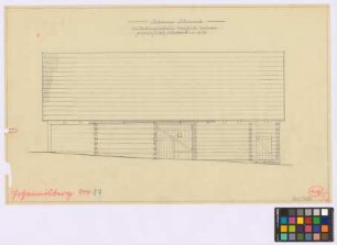 Johannisberg ([Landkreis Habelschwerdt]): [Eduard] Strauch. Scheune (Seiten-Ansicht)