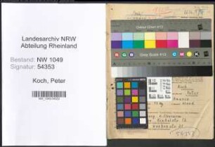 Entnazifizierung Peter Koch , geb. 04.07.1892 (Wachmann)