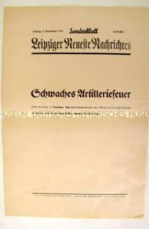 Sonderblatt der "Leipziger Neuesten Nachrichten"