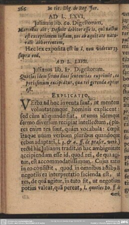 Ad L.LXVII. Julianus lib. 87. Digestorum