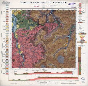 [7216] Gernsbach, Geologische Karte von Württemberg