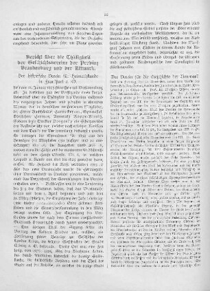 Der Verein für die Geschichte der Neumark
