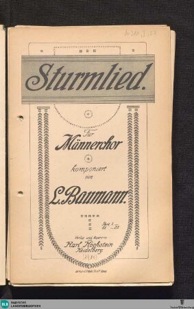 Sturmlied : für Männerchor