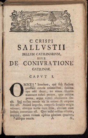 C. Crispi Sallustii Bellum Catilinarium, sive de Conivratione Catilinae.