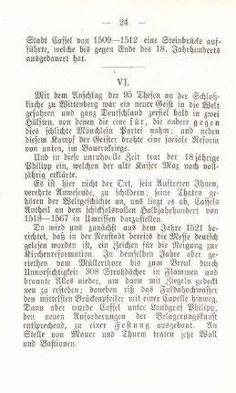 VI. [Cassel zur Reformationszeit unter Landgraf Philipp dem Großmüthigen.]
