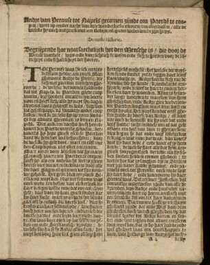 De [1.] Historie.