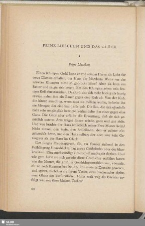 Prinz Lieschen Und Das Glück