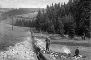 Wasserleitungsbau am Hochbehälter auf der Tippmer-Wiese