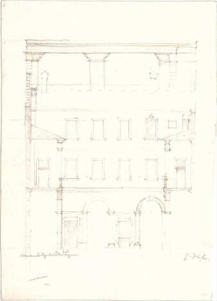 Pfeifer, G; Eppan, Bozen, Meran / Südtirol (Italien); Merkantilgebäude, Hauptkirche, Kamin - Merkantilgebäude, Bozen (Schnitt)