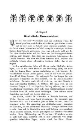 VI. Kapitel. Westindische Rassenprobleme