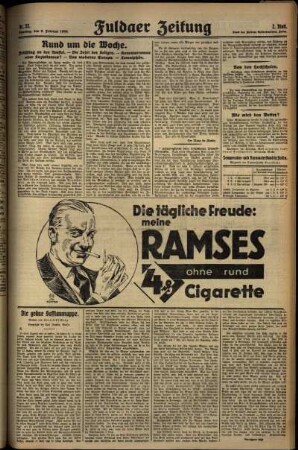 Zweite Ausgabe vom Sonntag, den 09. Februar 1930.
