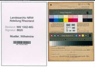 Entnazifizierung Wilhelmine Mueller , geb. 24.09.1912 (Hausangest.)