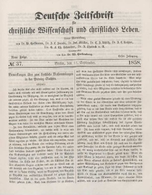 291-294 Bemerkungen über zwei kirchliche Versammlungen in der Provinz Sachsen : Schluß