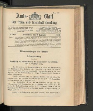 No. 300, 9. Dezember 1916