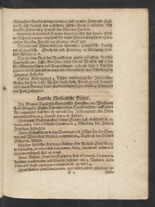 Teutsche Musicalische Bücher.