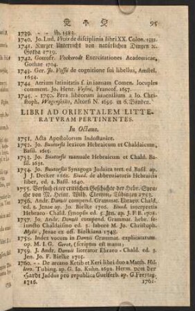 Libri ad Orientalem Litteraturam Pertinentes