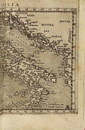 Itinerario, overo Nova descrittione de' viaggi principali d'Italia : nella quale si hà piena notitia di tutte le cose più notabili, & degne d'esser vedute, et aggiontoui in quest' vltima impressione le descrittioni di Vdine, Palma nuoua, Sacille, ..., [5]. [Tafelband]