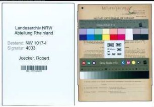 Entnazifizierung Robert Joecker , geb. 08.08.1891 (Hotelier)