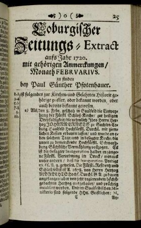 Monath Februarius.